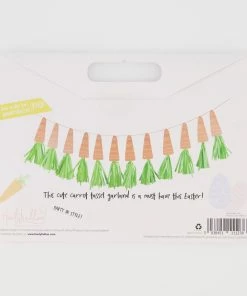 Hootyballoo Orange Carrot Tassel Garland 200cm