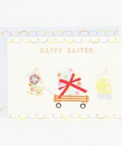 Meri Meri Bunnies Pushing Card Easter Card