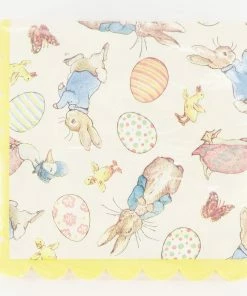 Peter Rabbit 32 Pack Yellow Easter Napkins 15x15cm