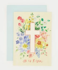 Eccolo Multicoloured He Is Risen Easter Card