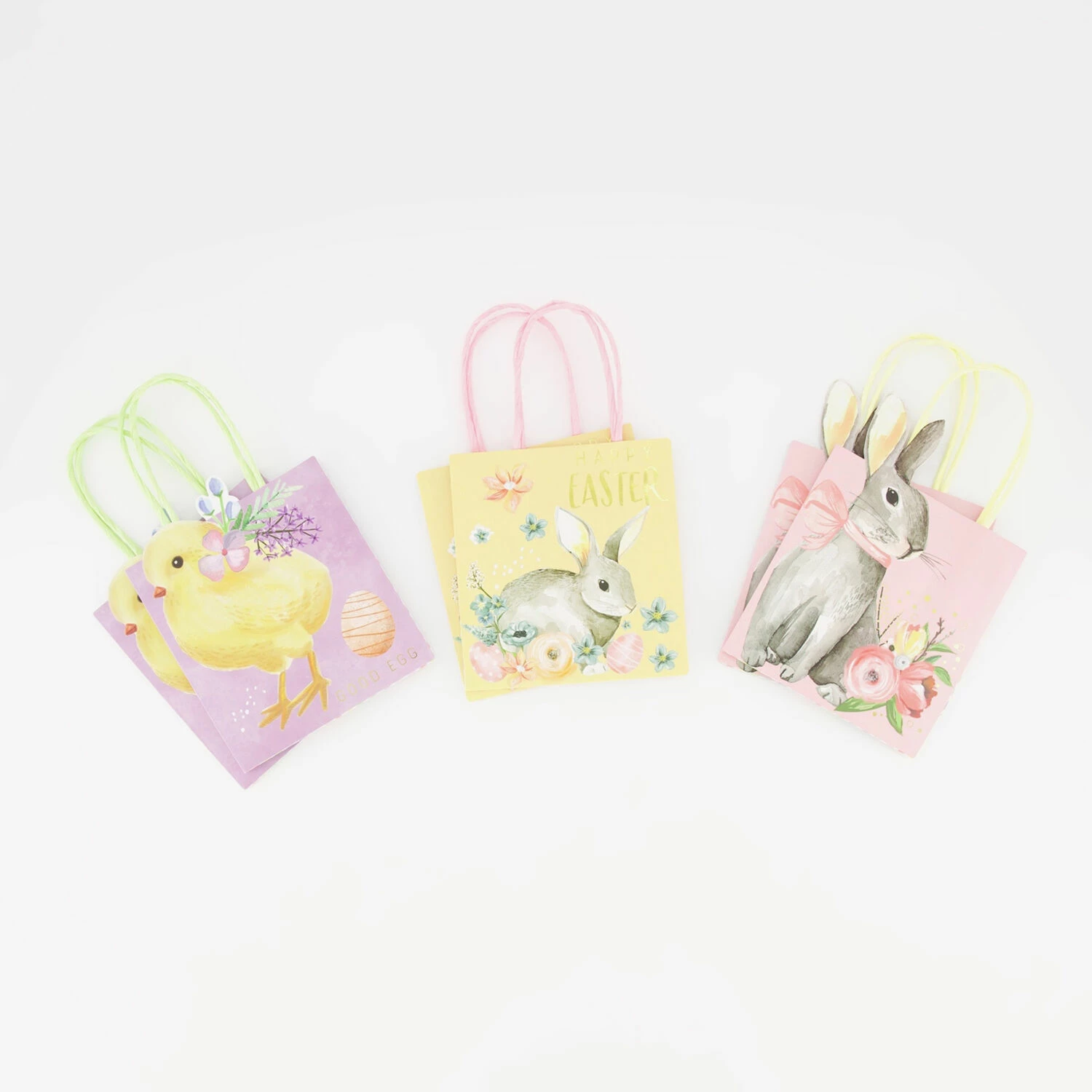 Party Partners Six Pack Multicoloured Easter Bunny Gift Bags - Image 2