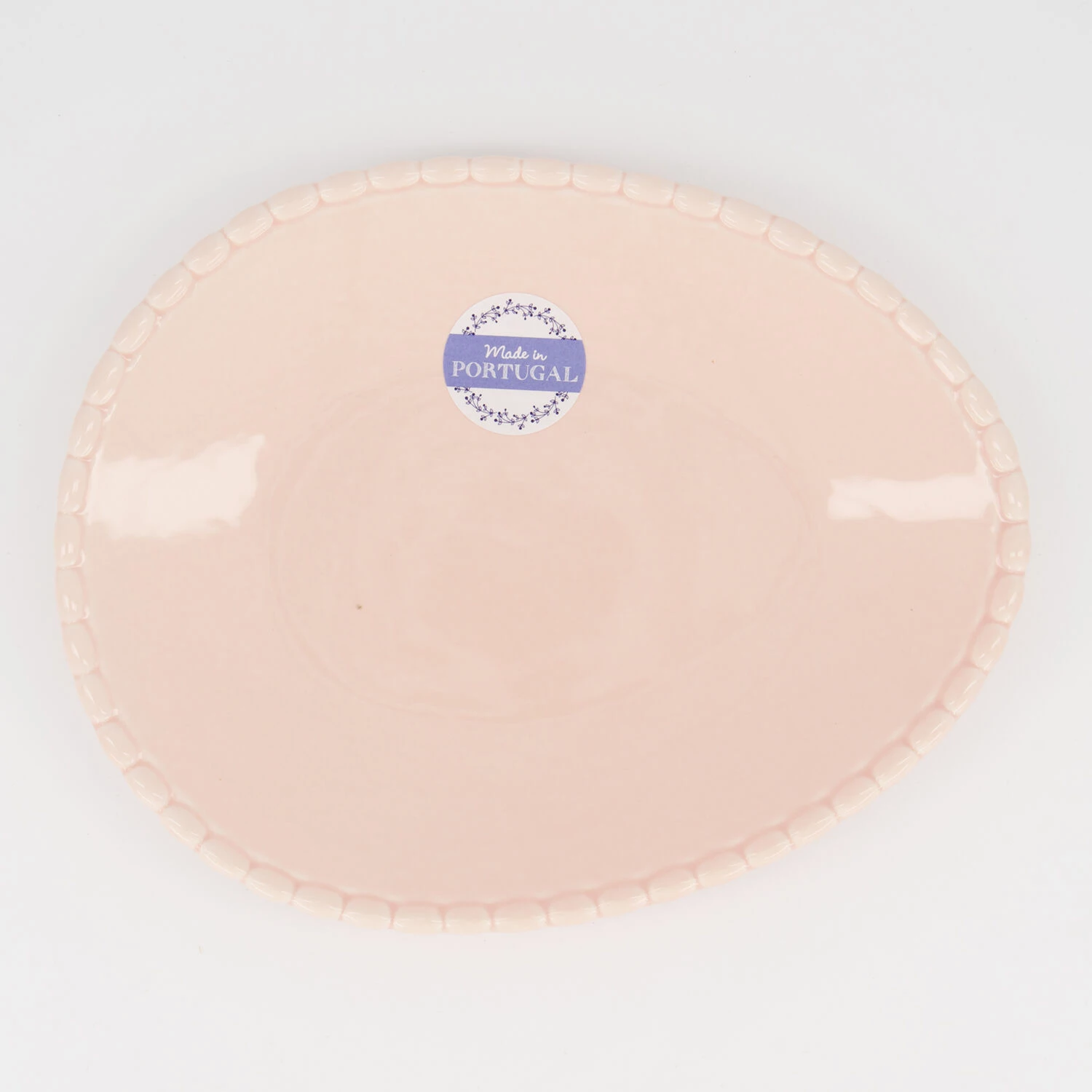 Pink Egg Plate 20x25cm