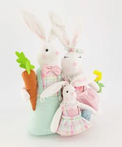 Multicolor Easter Bunny Family Decoration 50x33x20cm