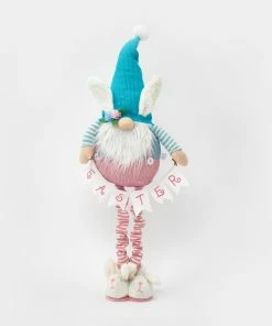 Multicolour Knitted Extendable Gnome Ornament