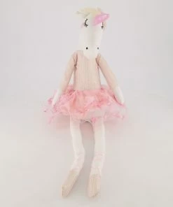 White & Pink Unicorn Ornament 70x17cm