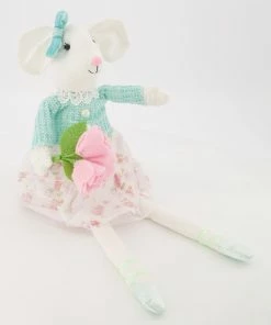 Blue Sitting Easter Mouse 53x30cm