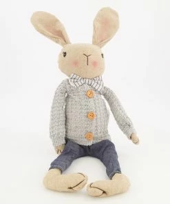 Blue & Grey Boy Bunny Easter Decoration 61x22cm