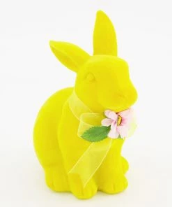 Yellow Easter Bunny Decoration 19x17cm