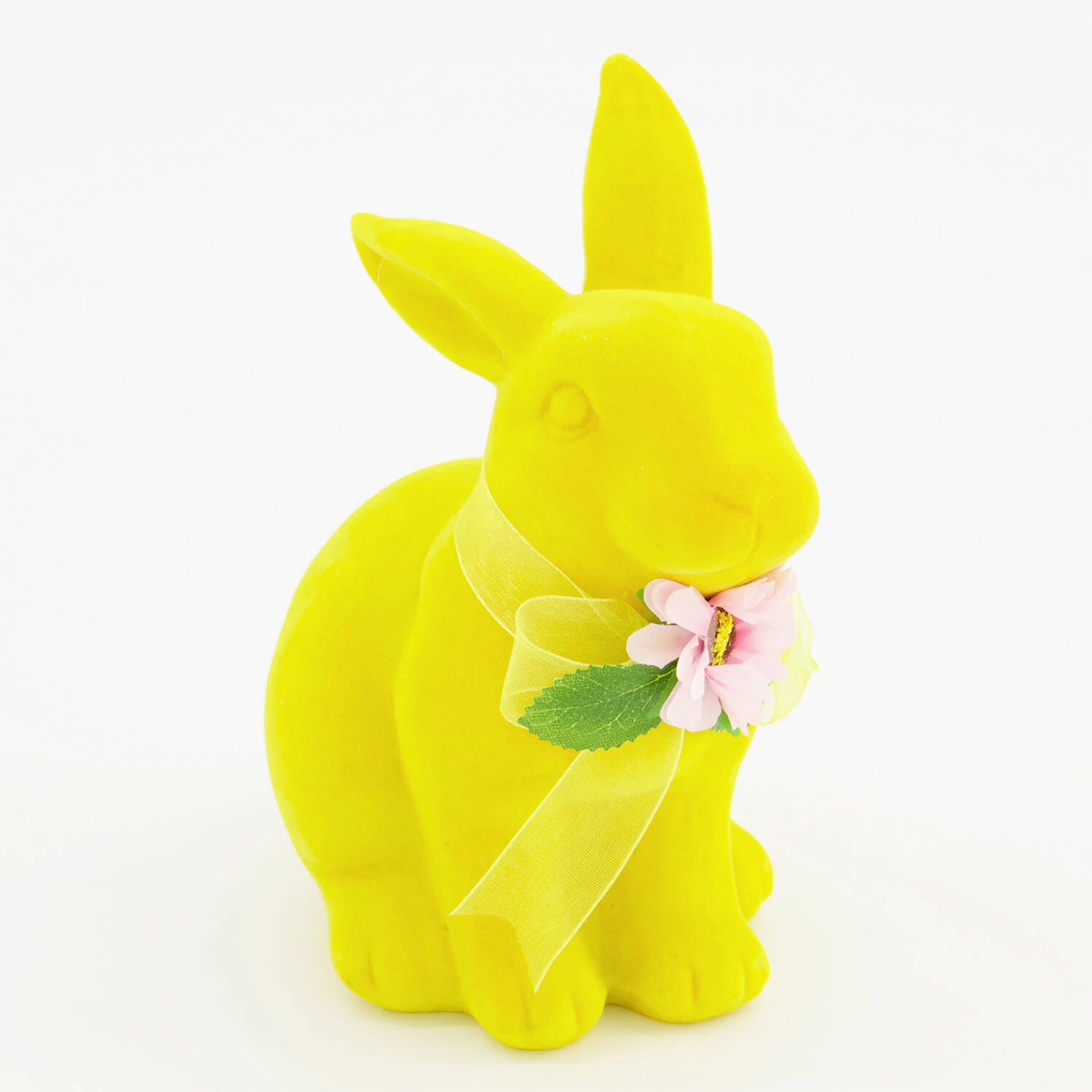 Yellow Easter Bunny Decoration 19x17cm