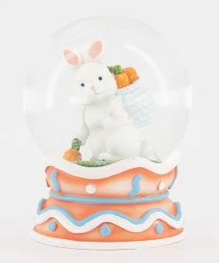 Multicolour Polyresin Rabbit Globe Ornament 15x12cm