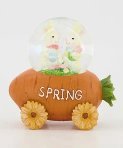 Multicoloured Easter Snowglobe Ornament 8x7cm