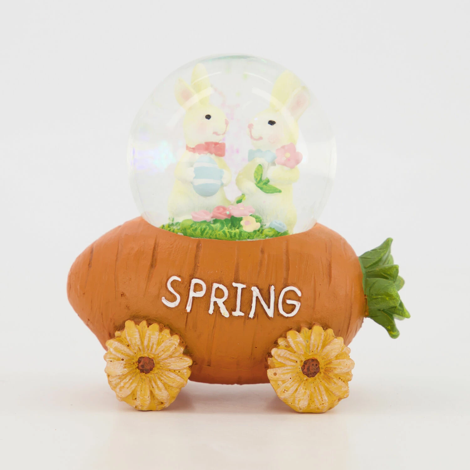 Multicoloured Easter Snowglobe Ornament 8x7cm