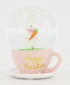 Multicoloured Easter Snowglobe Ornament 8x7cm
