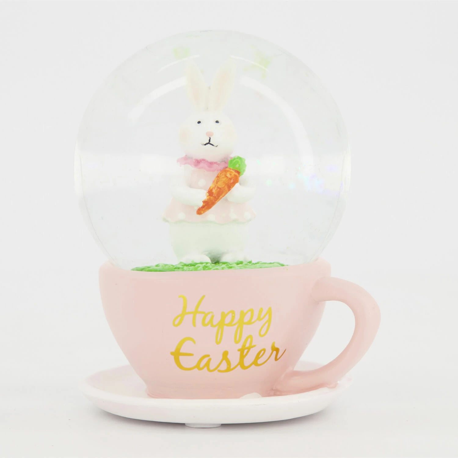 Multicoloured Easter Snowglobe Ornament 8x7cm