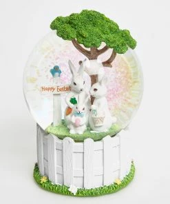 Multicoloured Easter Snow Globe 17x11cm