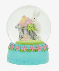 Blue Rabbit Globe Easter Decoration 14x9.5cm