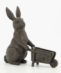 Black Bunny & Barrow Easter Decoration 20x20cm