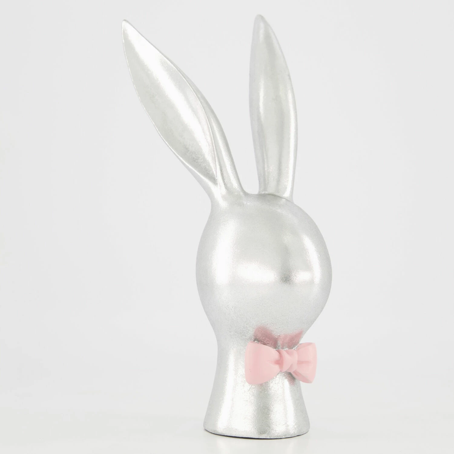 Silver Bunny Head Easter Decoration 30x11cm