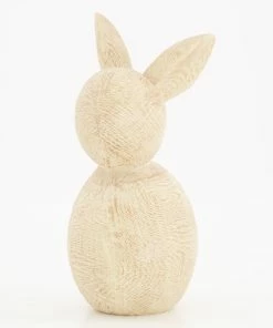 Brown Wooden Easter Rabbit 22x14cm