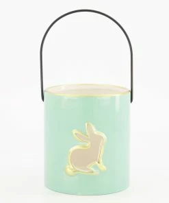 Green Easter Bunny Lantern 22x11cm