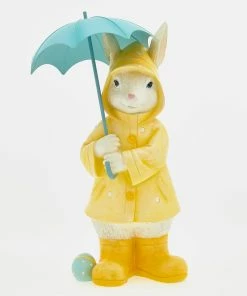 Yellow Bunny & Umbrella Easter Decoration 32x17cm