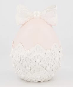 Pink Pearl Egg Easter Decoration 19x13cm
