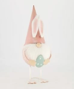 Pink Rabbit Ear Gnome 42x12cm