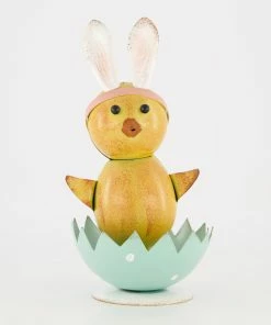 Yellow Chicken In A Egg Ornament