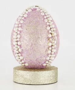 Purple Easter Egg Ornament 15x14cm