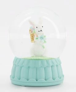 Blue Easter Glitter Globe 12x10cm